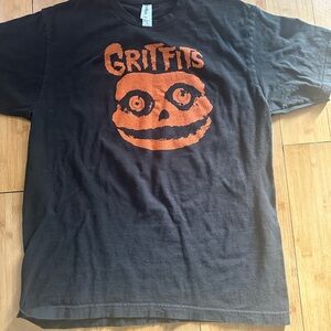Gritfits tee shirt, Flyers Gritty & Misfits mashup, size L